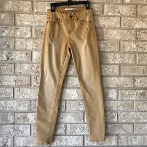 Yellow skinny jeans from Macy’s